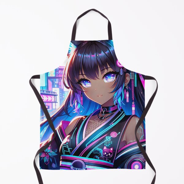 Item preview, Azure Cyber Kitty designed and sold by The Journey Ain't Mid.