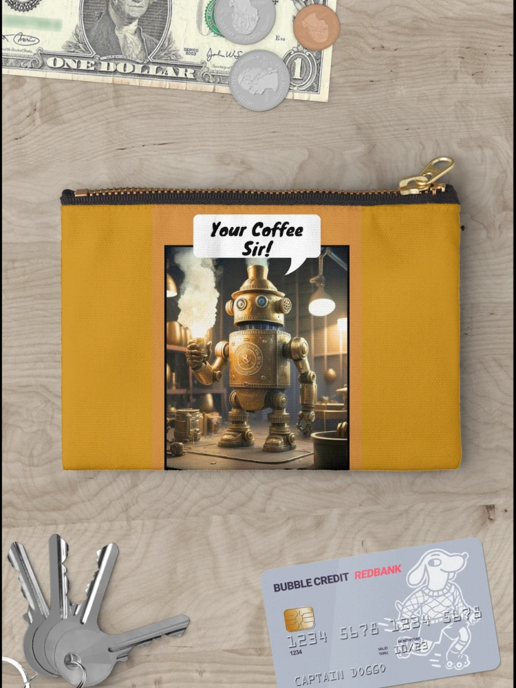 Thumbnail 3 of 4, Zipper Pouch, Coffee Robot designed and sold by RWCarpenter.