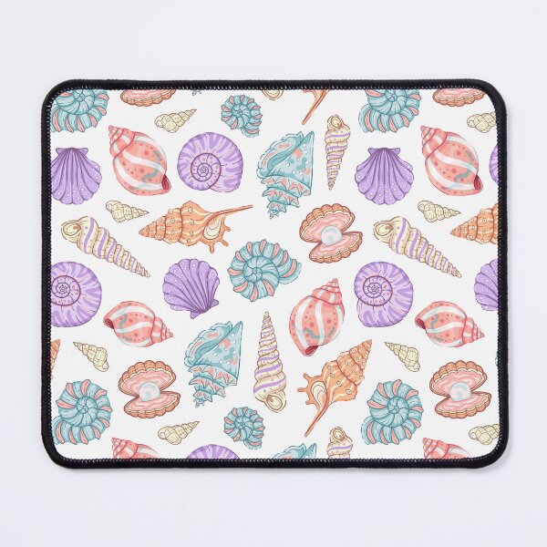 Item preview, Seamless Colorful Pastel Seashell Pattern on White Background designed and sold by Alex Jade.