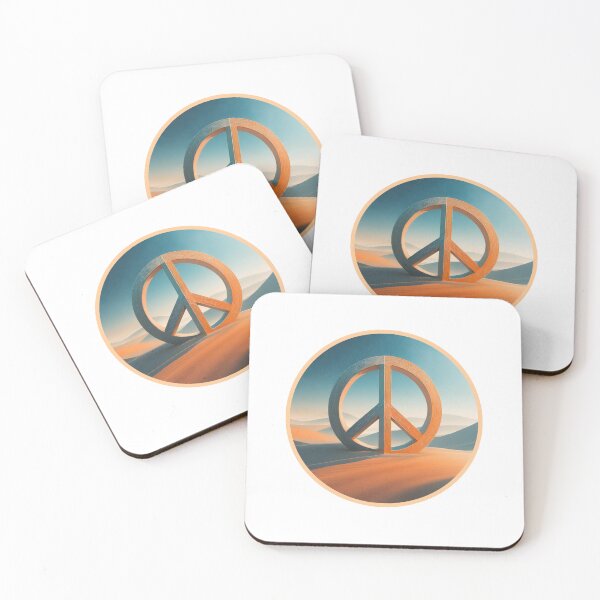 Item preview, Sign of peace standing middle of the Desert in surreal isolation. designed and sold by HEMRO.