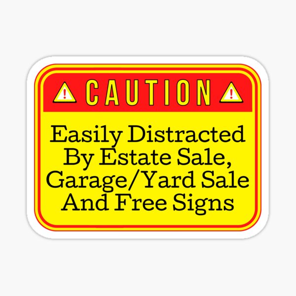 Yard Sales Stickers for Sale | Redbubble for Free Printable Estate Sale Signs