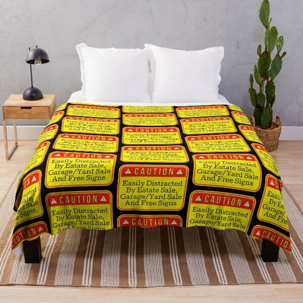 Item preview, CAUTION: Easily Distracted By Estate Sale, Garage / Yard Sale and Free Signs - funny warning traffic signs designed and sold by DesignsFromTW-S.