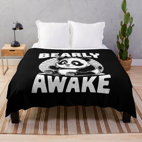 Item preview, Bearly Awake Tired Panda designed and sold by Haji  Kamora.