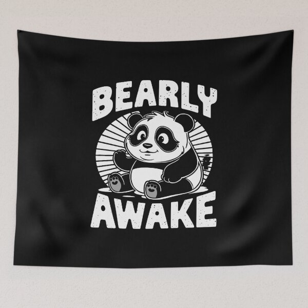 Item preview, Bearly Awake Tired Panda designed and sold by Haji  Kamora.