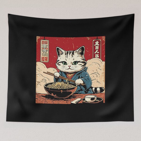 Item preview, ramen cat designed and sold by Catophile.