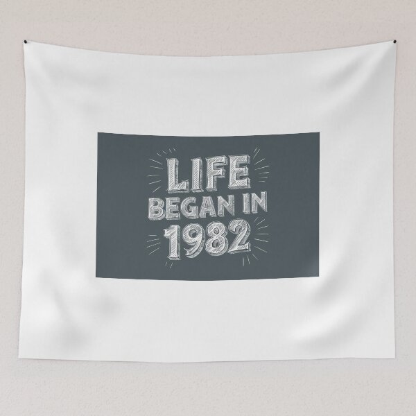 Item preview, Life Began in 1982 - Retro Vibes designed and sold by Colorful-Garden.