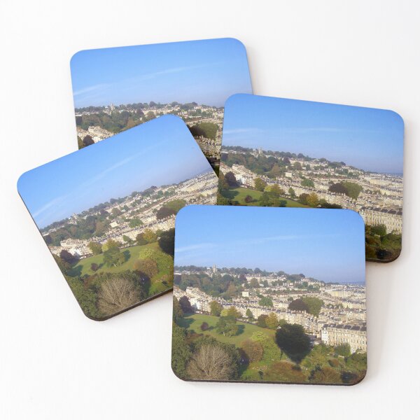 Aerial Image of Bath, Somerset, UK Coasters (Set of 4)