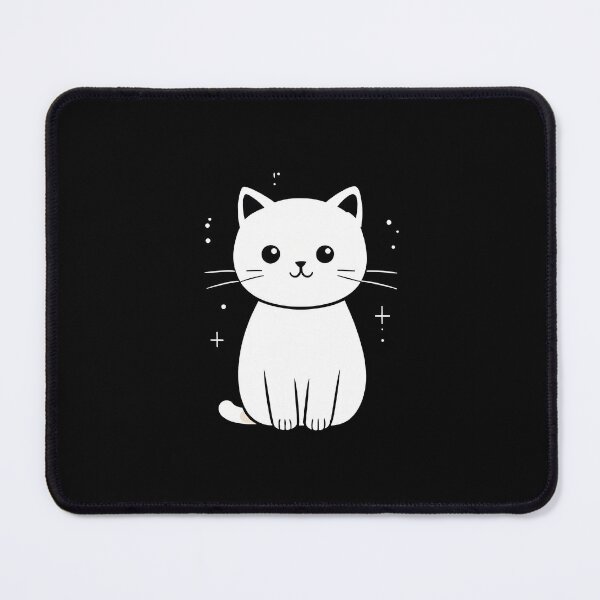 Item preview, white cute cat designed and sold by Catophile.