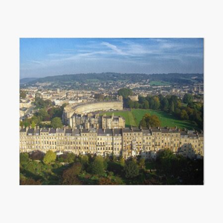 Marlborough Buildings - Aerial Image of Bath, Somerset, UK Art Board Print