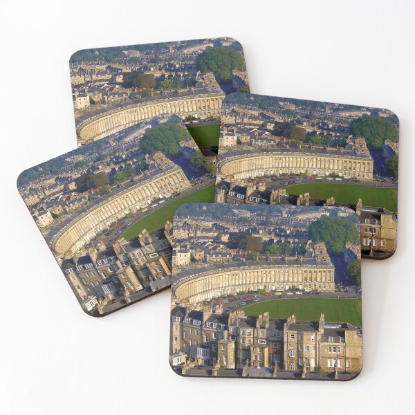 Item preview, Royal Crescent - Aerial Image of Bath, Somerset, UK designed and sold by FOLK ART FUSION by heidiannemorris.