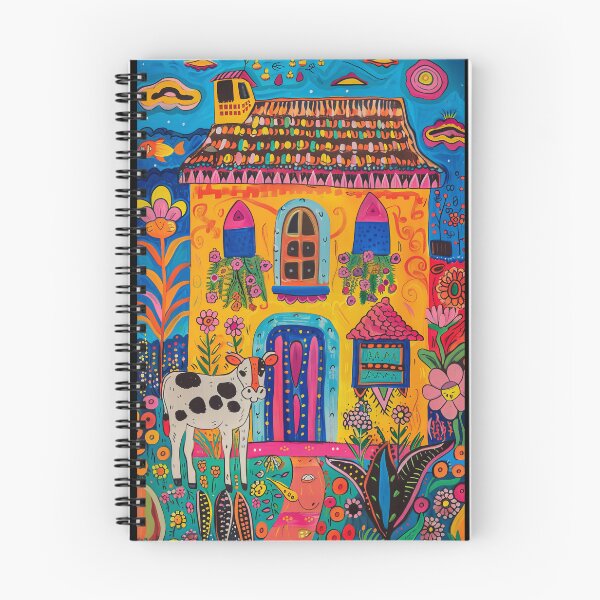 Item preview, House in Village and Cow,Positive vibe and colours  designed and sold by Piotrek0001.