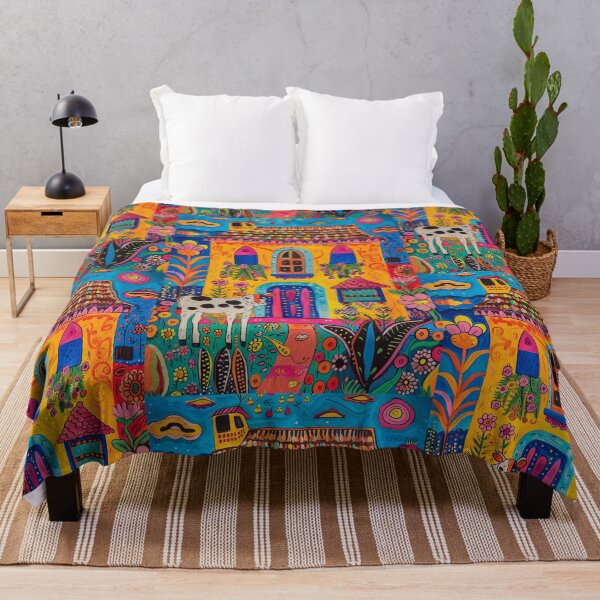 Item preview, House in Village and Cow,Positive vibe and colours designed and sold by Piotrek0001.