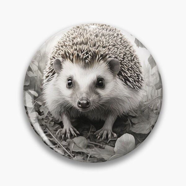 Artikelvorschau, Schwarz-weiße Igel-Bleistiftzeichnung entworfen und verkauft von Pencil-Art.