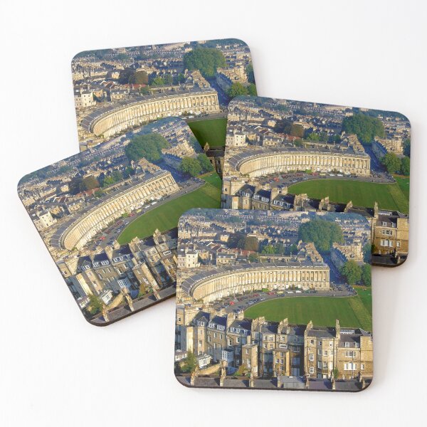 Item preview, Royal Crescent - Aerial Image of Bath, Somerset, UK  designed and sold by FOLK ART FUSION by heidiannemorris.