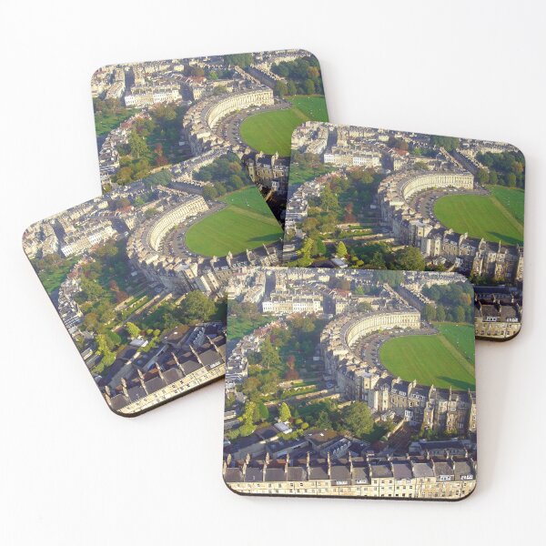 Item preview, Royal Crescent - Aerial Image of Bath, Somerset, UK  designed and sold by FOLK ART FUSION by heidiannemorris.