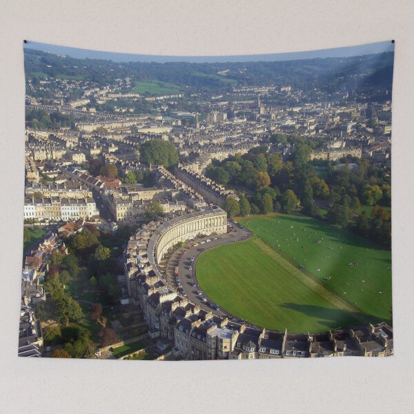 Item preview, Royal Crescent - Aerial Image of Bath, Somerset, UK  designed and sold by FOLK ART FUSION.