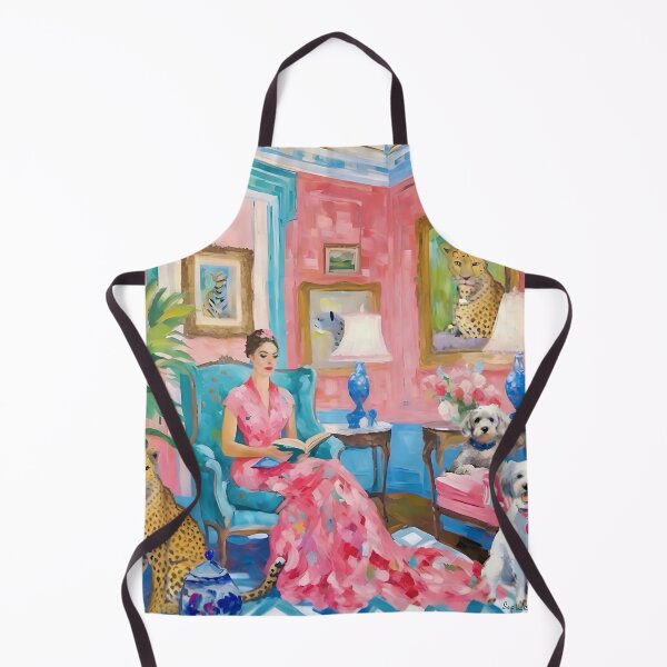 Item preview, Grandmillennial art, The Book Club, whimsical fine art designed and sold by SophieClimaArt.