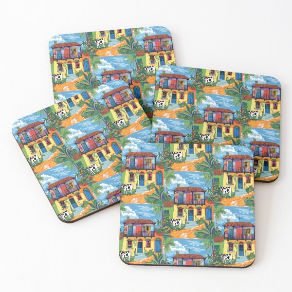 Item preview, House in Village and Cow,Positive vibe and colours designed and sold by Piotrek0001.