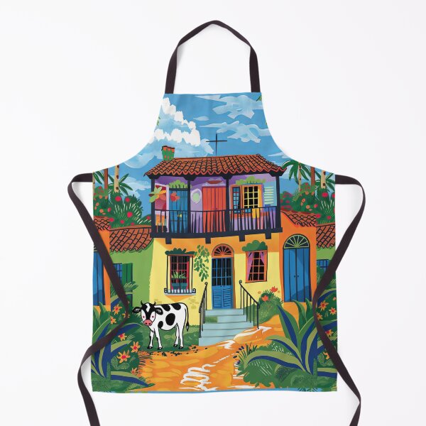 Item preview, House in Village and Cow,Positive vibe and colours designed and sold by Piotrek0001.