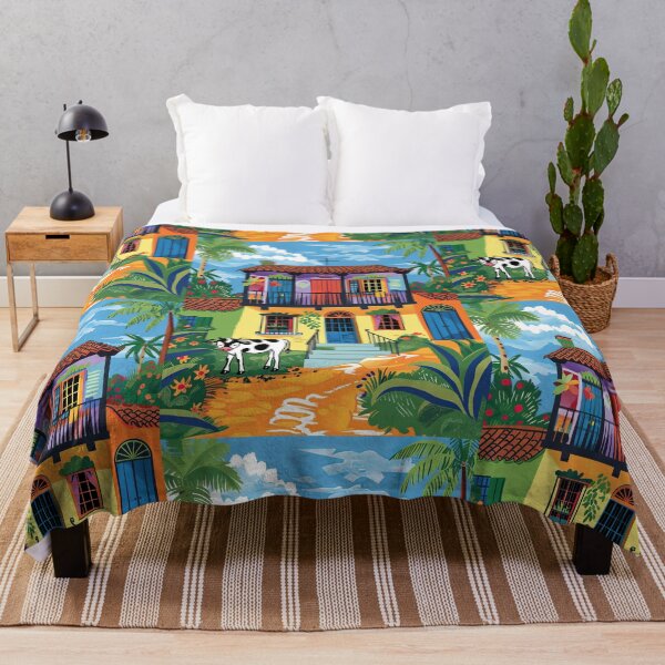Item preview, House in Village and Cow,Positive vibe and colours designed and sold by Piotrek0001.