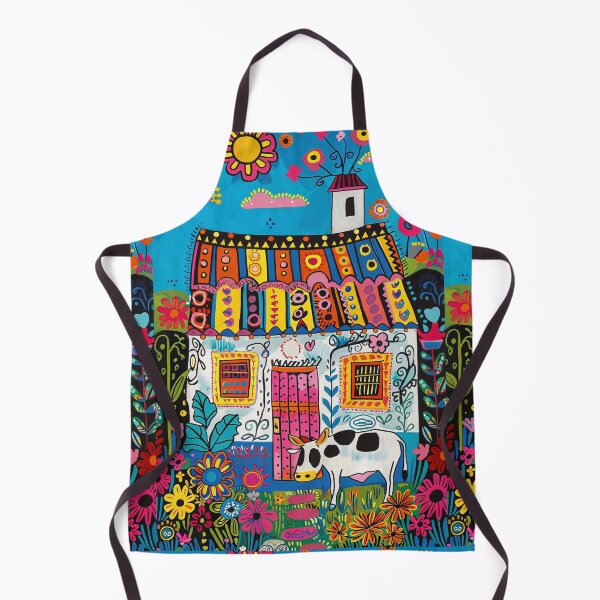 Item preview, House in Village and Cow,Positive vibe and colours designed and sold by Piotrek0001.