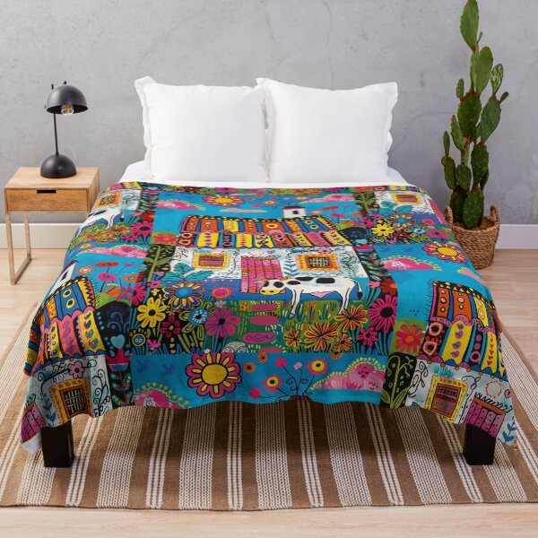 Item preview, House in Village and Cow,Positive vibe and colours designed and sold by Piotrek0001.