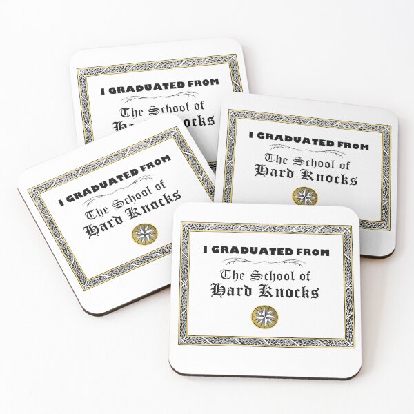Item preview, I Graduated from the School of Hard Knocks - Black Text in Certificate Frame  designed and sold by MountMercantile.