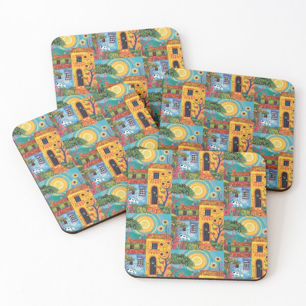 Item preview, House in Village and Cow,Positive vibe and colours designed and sold by Piotrek0001.