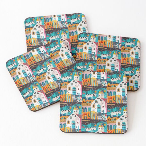 Item preview, House in Village and Cow,Positive vibe and colours designed and sold by Piotrek0001.