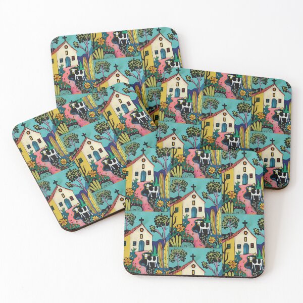Item preview, House in Village and Cow,Positive vibe and colours designed and sold by Piotrek0001.