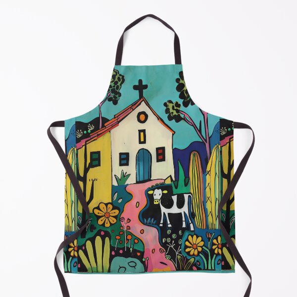 Item preview, House in Village and Cow,Positive vibe and colours designed and sold by Piotrek0001.