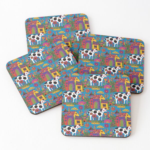 Item preview, House in Village and Cow,Positive vibe and colours designed and sold by Piotrek0001.