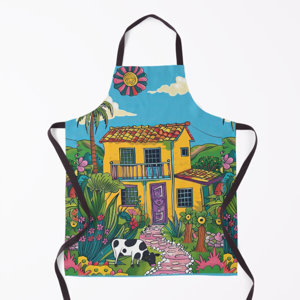 Item preview, House in Village and Cow,Positive vibe and colours designed and sold by Piotrek0001.