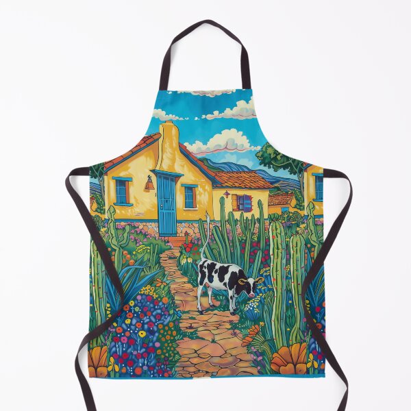 Item preview, House in Village and Cow,Positive vibe and colours designed and sold by Piotrek0001.