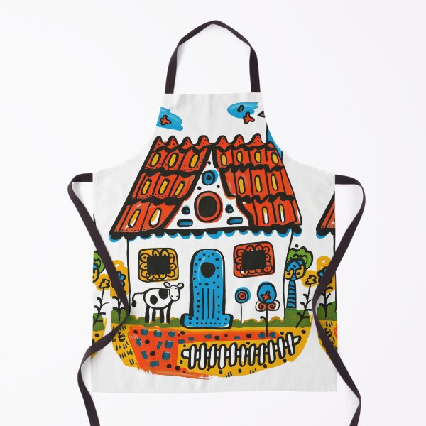 Item preview, House in Village and Cow,Positive vibe and colours designed and sold by Piotrek0001.