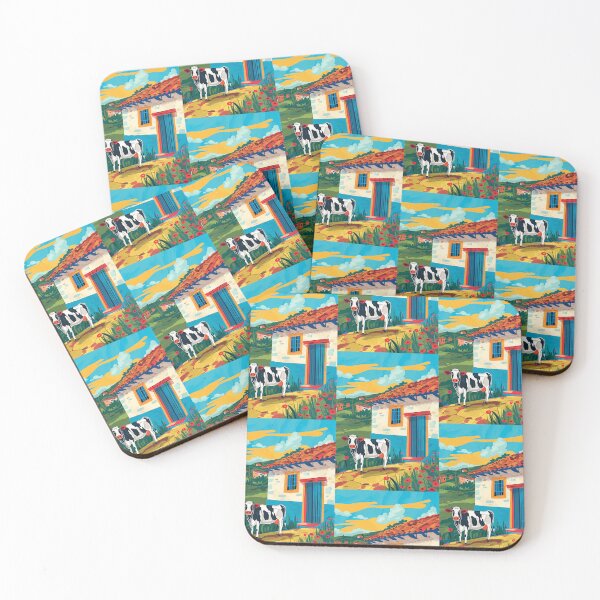 Item preview, House in Village and Cow,Positive vibe and colours designed and sold by Piotrek0001.