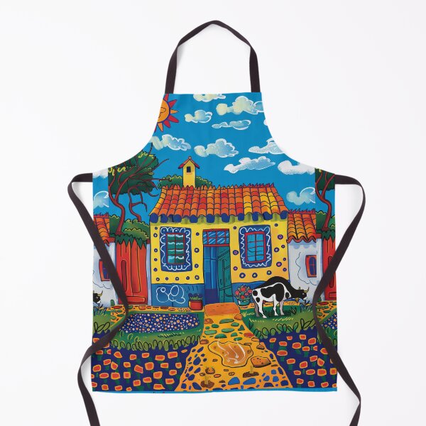 Item preview, House in Village and Cow,Positive vibe and colours designed and sold by Piotrek0001.
