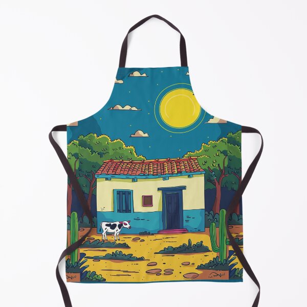 Item preview, House in Village and Cow,Positive vibe and colours designed and sold by Piotrek0001.