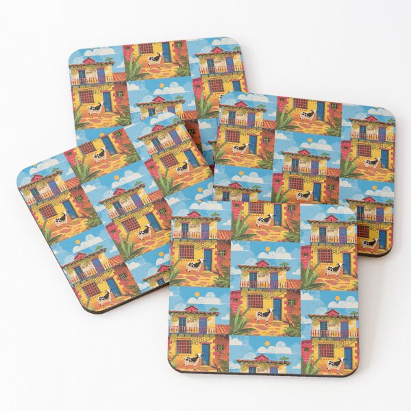 Item preview, House in Village and Cow,Positive vibe and colours designed and sold by Piotrek0001.