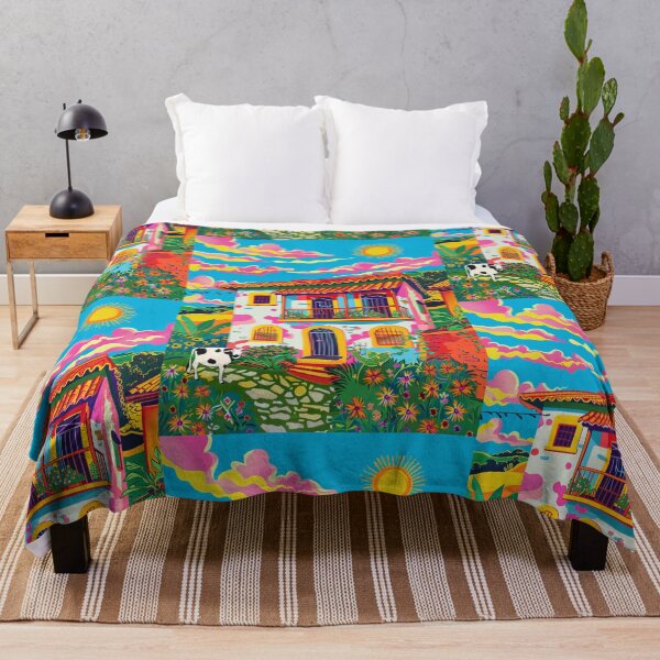 Item preview, House in Village and Cow,Positive vibe and colours designed and sold by Piotrek0001.