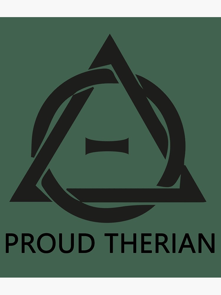 Theta-Delta Therian Symbol Therianthropy WHITE PROUD THERIAN Art Board  Print for Sale by PD Therian