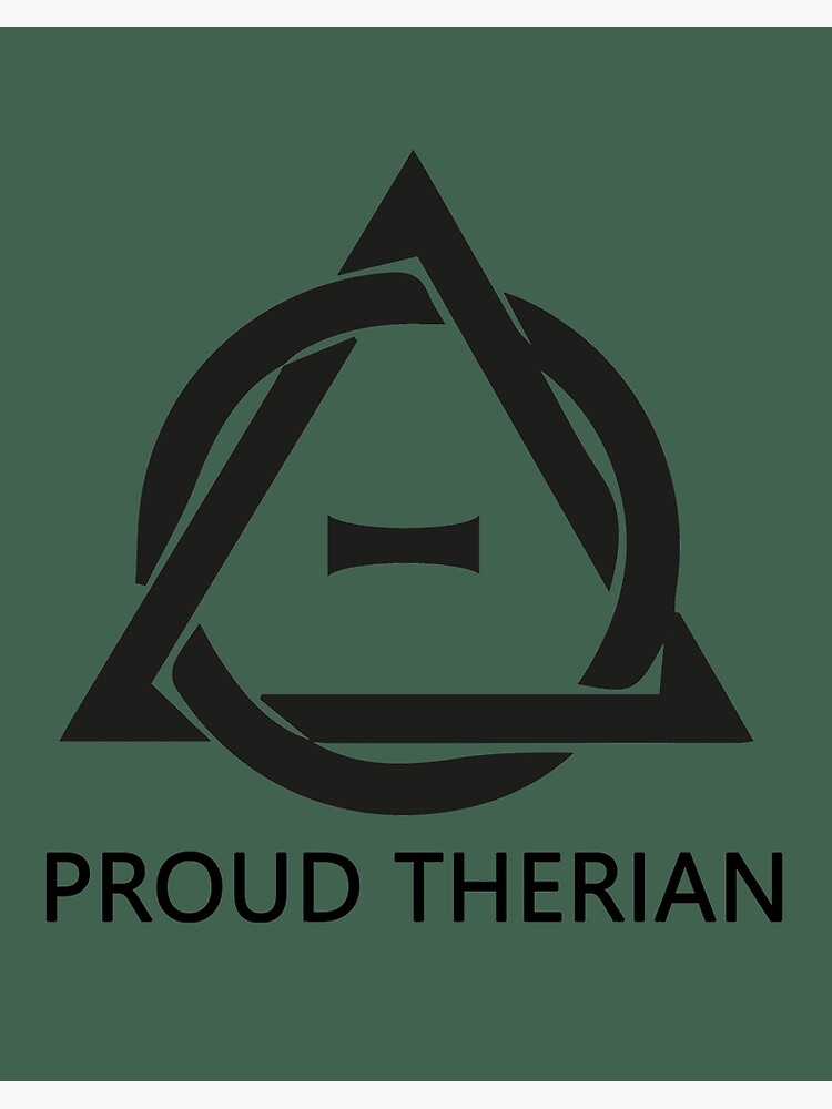 Theta-Delta Therian Symbol Therianthropy NATURE WOODS TREES GREEN