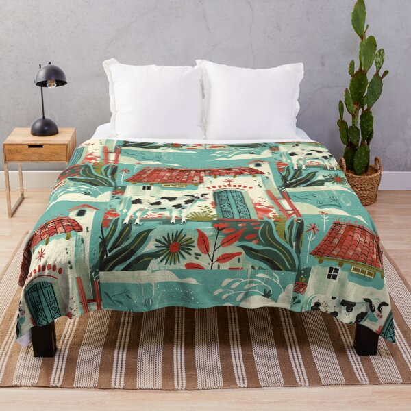 Item preview, House in Village and Cow,Positive vibe and colours designed and sold by Piotrek0001.