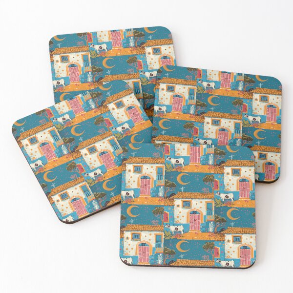 Item preview, House in Village and Cow,Positive vibe and colours designed and sold by Piotrek0001.