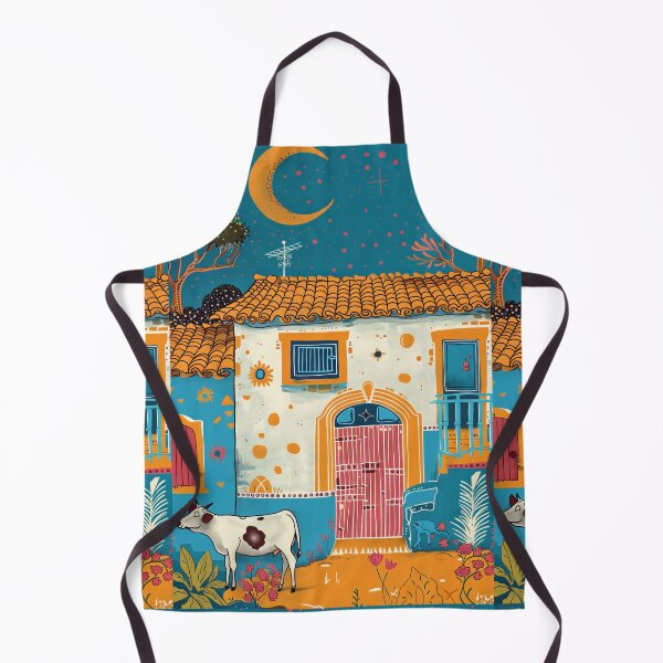 Item preview, House in Village and Cow,Positive vibe and colours designed and sold by Piotrek0001.