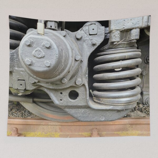 Item preview, Diesel Locomotive Wheel and Spring on Rusty Rail designed and sold by Gaboro.