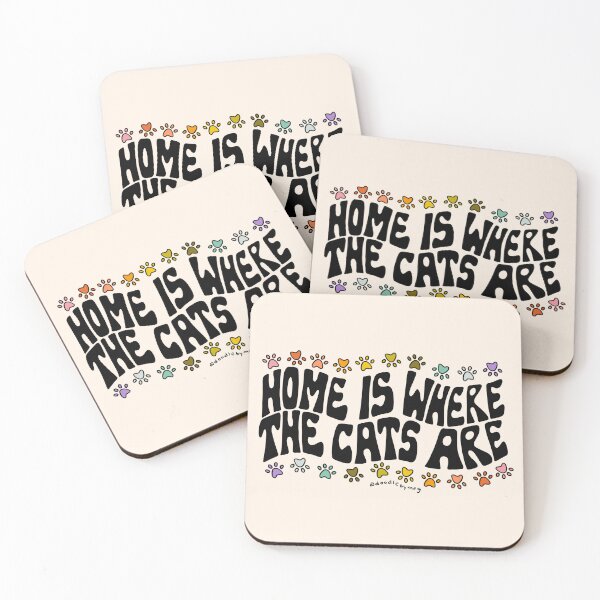 Item preview, Home Is Where The Cats Are designed and sold by doodlebymeg.