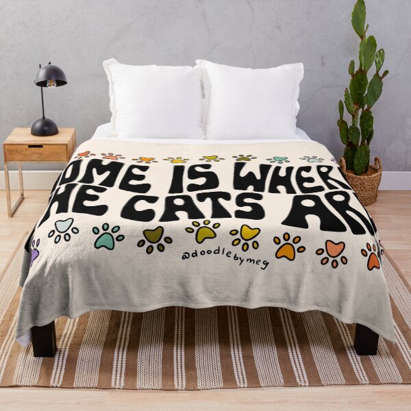 Item preview, Home Is Where The Cats Are designed and sold by doodlebymeg.