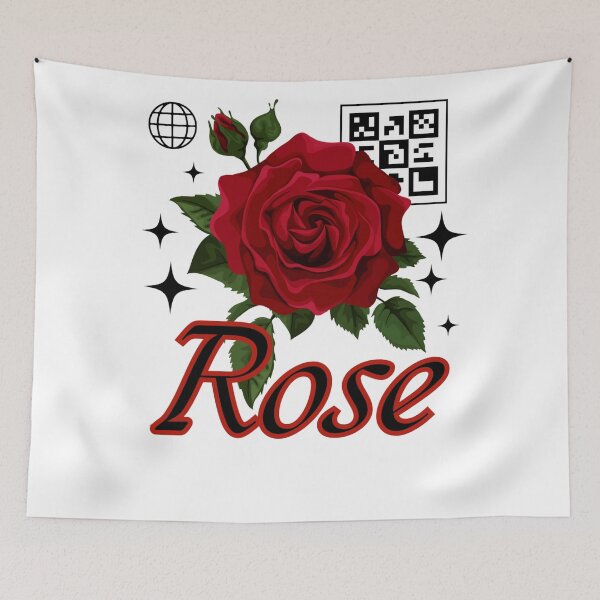 Item preview, Red Rose with Black Text designed and sold by AveryZi.