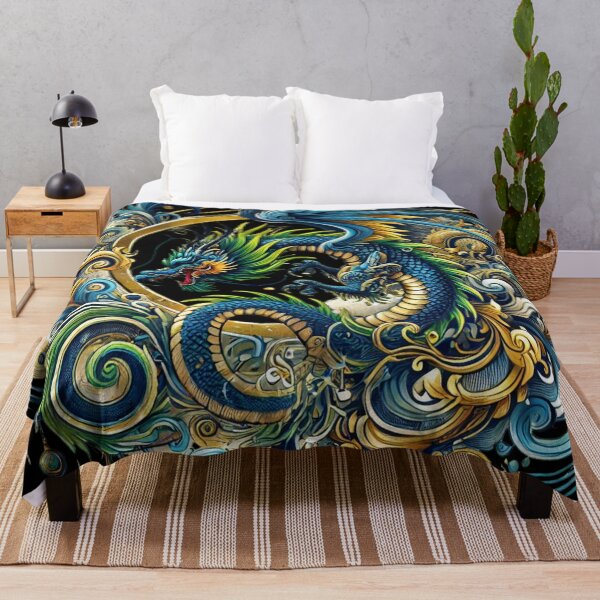 Item preview, Majestic Dragon in Abstract Swirls designed and sold by TeslaSt0re.